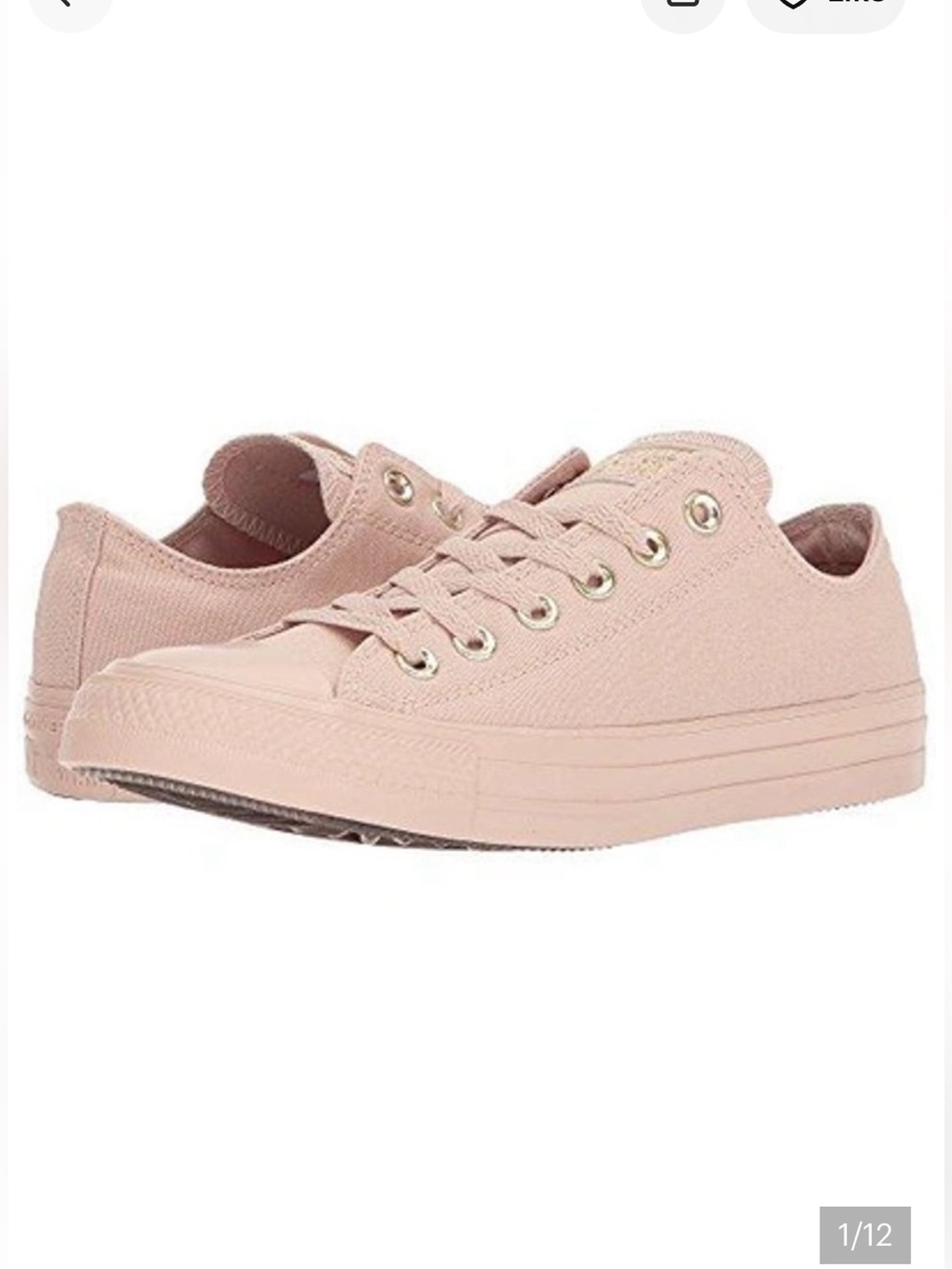 Converse monochrome all light pink